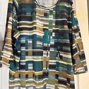 Chico's Multicolor Geometric Top